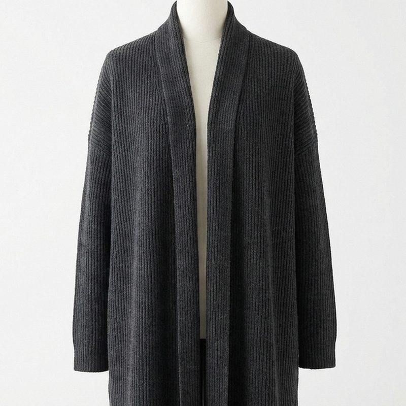 Long-Sleeve Open Cardigan