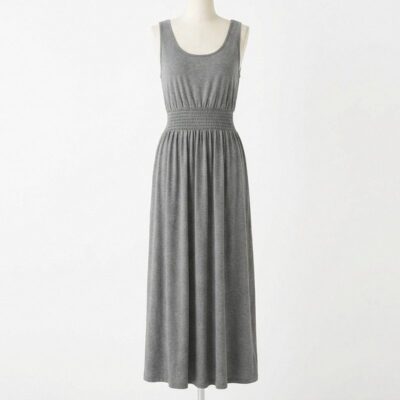 Scoopneck Maxi Dress with Smocked Waist