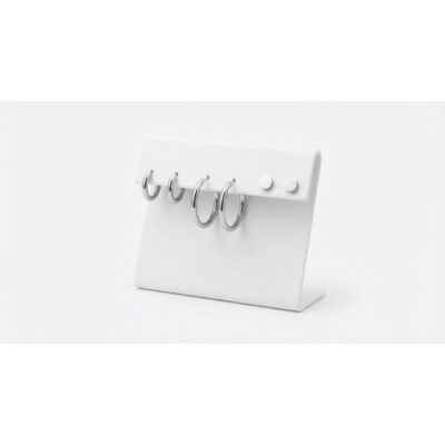 Stainless Steel Hoops and Stud Earrings Set