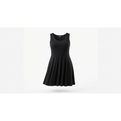 Super Soft Black Skater Dress