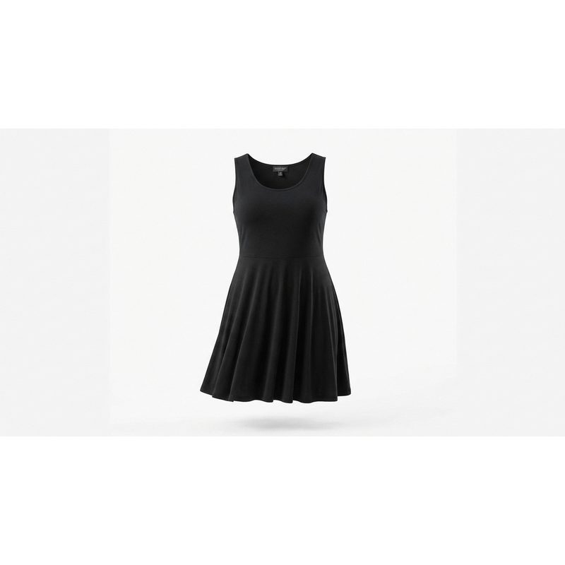 Super Soft Black Skater Dress
